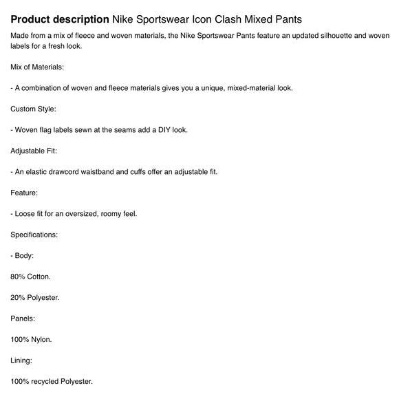 EUC NIKE Icon Clash Loose Fit Royal Blue Colorblock Jogger Pants Women’s XS - Picture 5 of 13